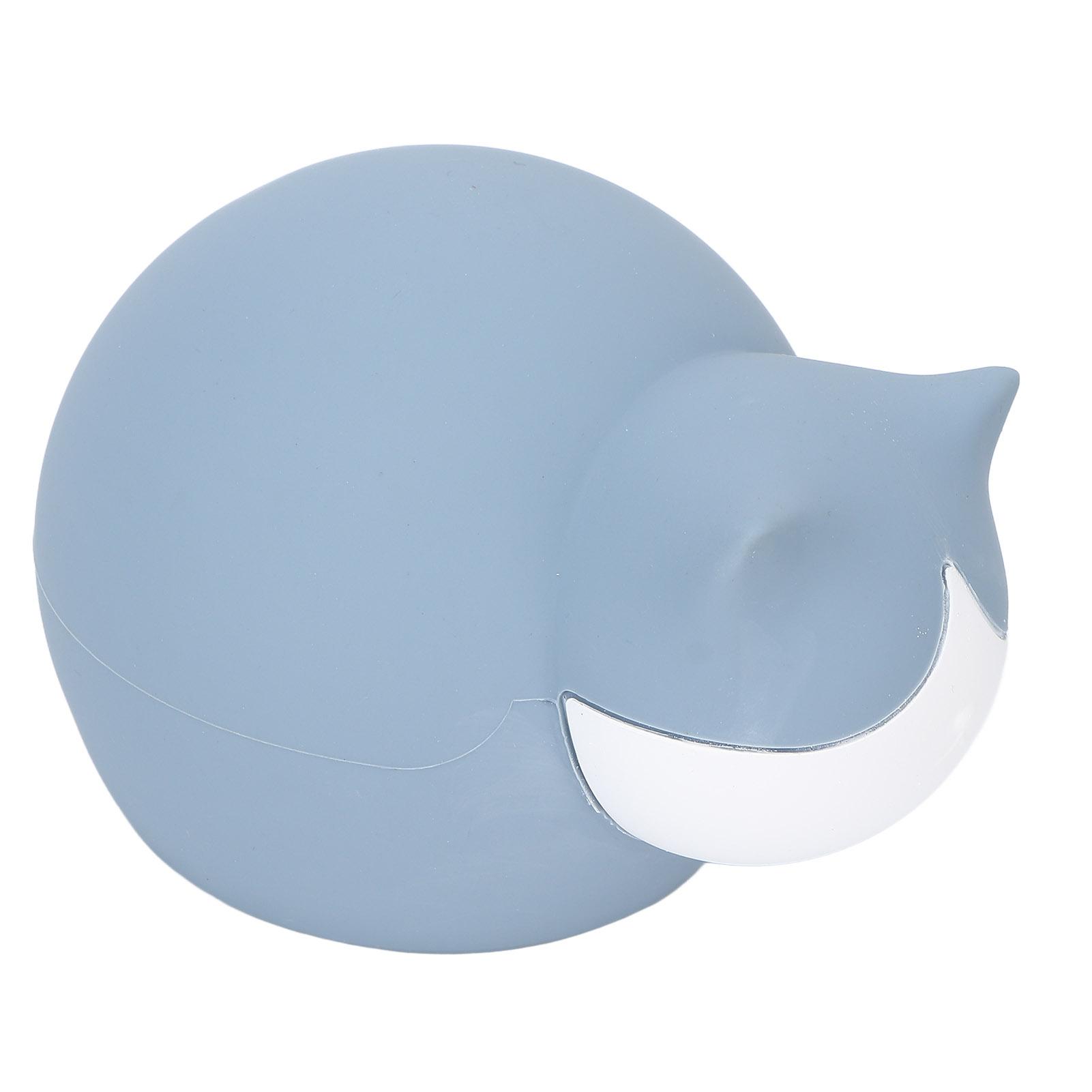 Cat Hot Water Bottle Silicone Cute Water Injection Mini Portable Hot Water Bag for StudentBlue синий