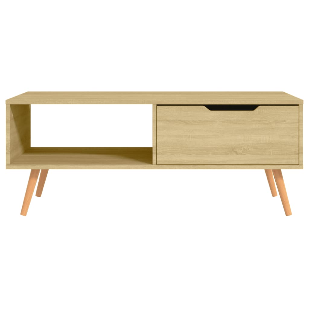 Vidaxl Stolik Kawowy, Dąb Sonoma 100X49,5X43Cm Materiał Drewnopochodny