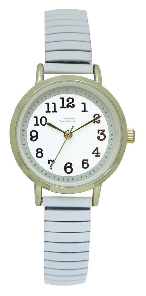 [Fieldwork] Women's Watch Analog Bellows Belt Stainless Steel Nickel Free Gray NF Alright YM074P-2