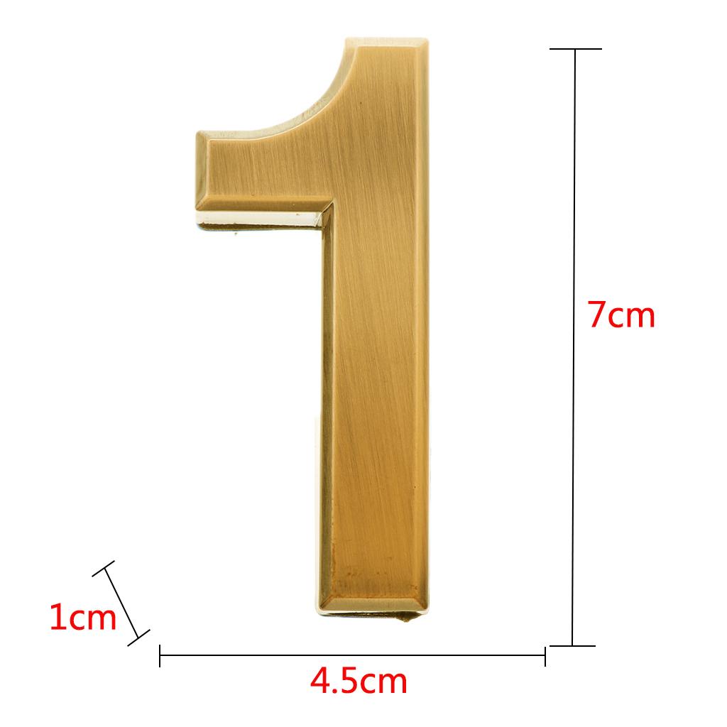 Golden Plastic House Number, Home Address Decor, Outdoor Door Number, Modern Address Number, Road Sign
