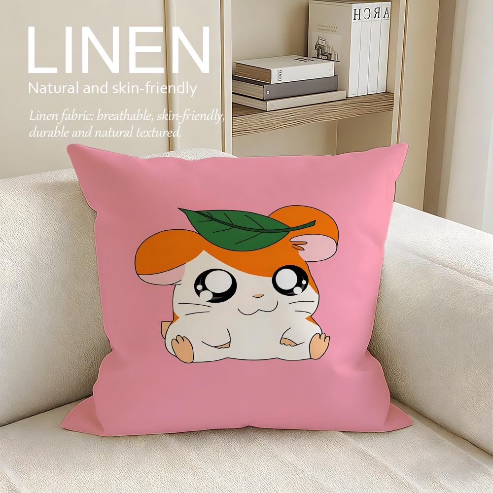 Cute Hamtaro Cushion Cover Pillowcase Set Pcs x x Breathable Washable Sofa Cushion Cover