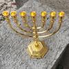 Church Taper Holder Golden Lampstand Je Temple Lamp Home Decoration Metal Judaism Candlestick Candle Holders Candle Holder