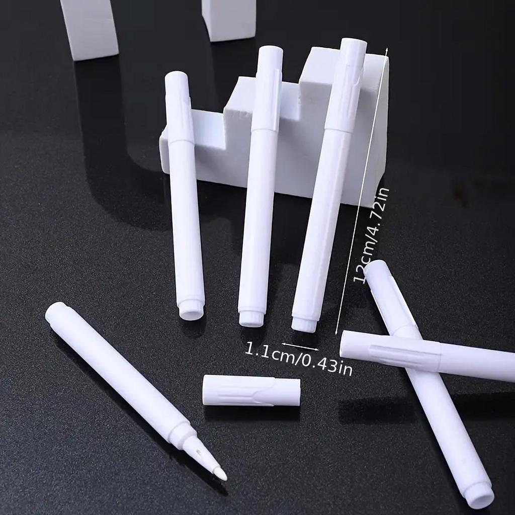 12pcs White Liquid Chalk Marker Pens, Dust-Free and Easy Erase Formula - Perfect for Teachers, Classrooms, and Pres