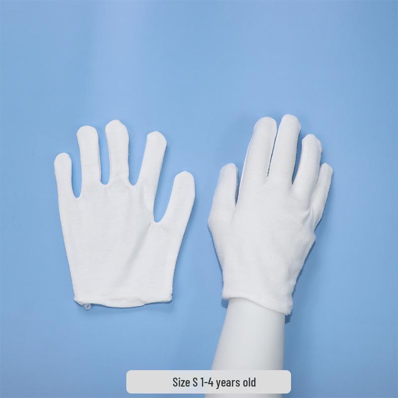 Weiße Kinder-Aufführungshandschuhe - Elastisch und dünn für Jungen und Mädchen vom Kindergarten bis zur Mittelschule