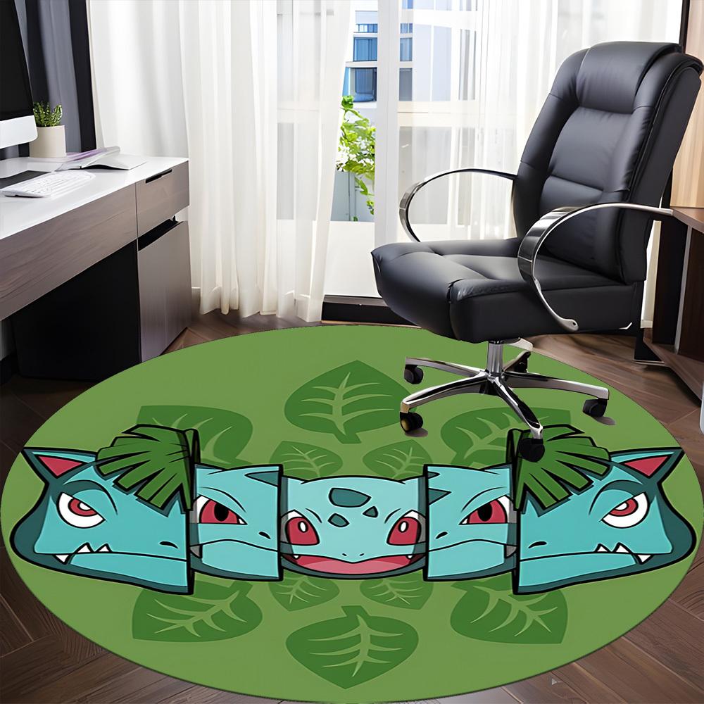 1pc Pokémon Office Round Area Rug, Under Office Chairs Bedroom Living Room Home Decor a0926142