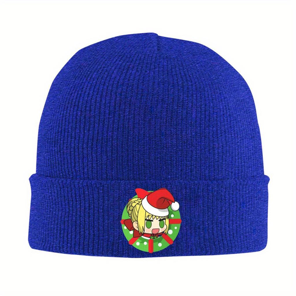 Padoru Astolfo Christmas Hats Autumn Winter Beanies Baggy Caps Unisex Women Acrylic Knitted Hat