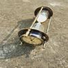 Nautical Watch/Compass Brass Sand Timer, Vintage Style Hourglass, Home Decor, Office Desk And Table Decorative, Gift Item, Antique Finish