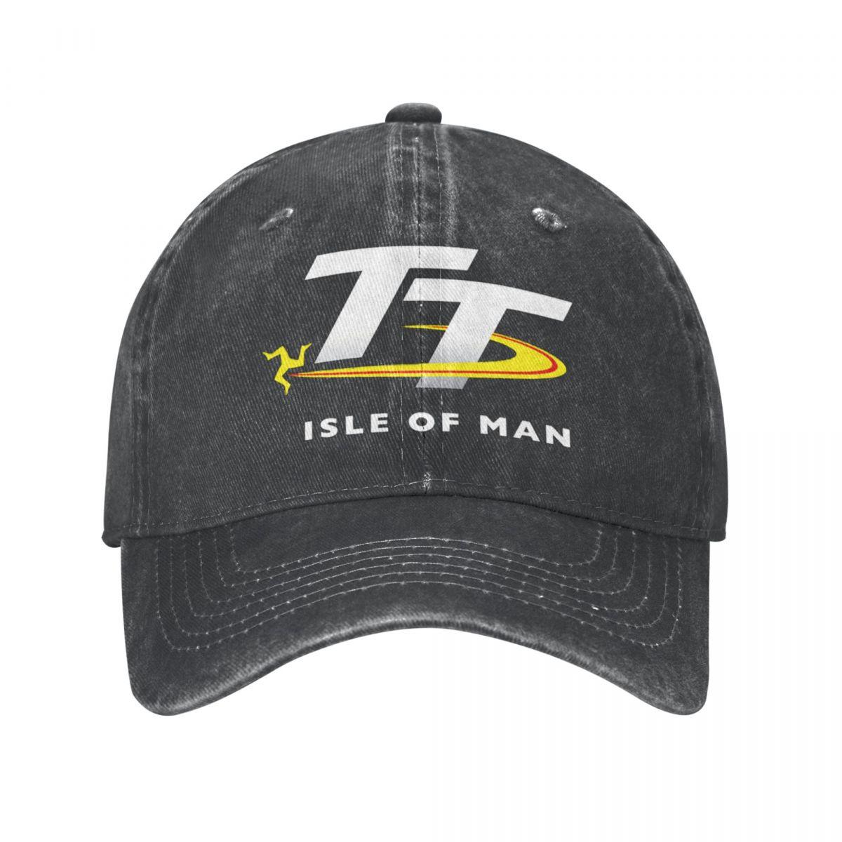 

2023 Isle Of Man TT Races Merch Унисекс Женская кепка дальнобойщика Мотоциклетные гонки Потертые джинсовые потертые кепки Шляпа Подарочная кепка Snapback One Size