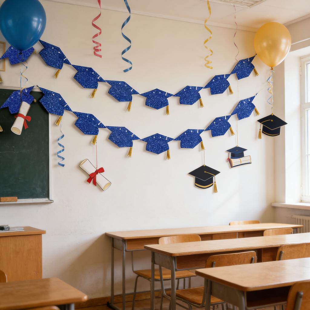 Graduation Wishes For The Class Of 2026 With Tassel Party Banners, Decorations, And Gifts For And High School Graduation Parties.