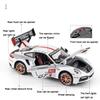 pdbn6 1:24 Alloy Porsche 911 GT3 RSR Sports Cars Diecast Miniature Models Toy with Sound Light Pull Back Vehicle Boys Collection Gifts