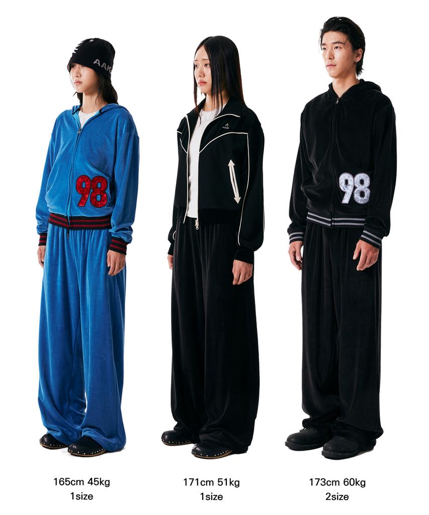 AAKAM 98 Patch Velor Pants (Blue)