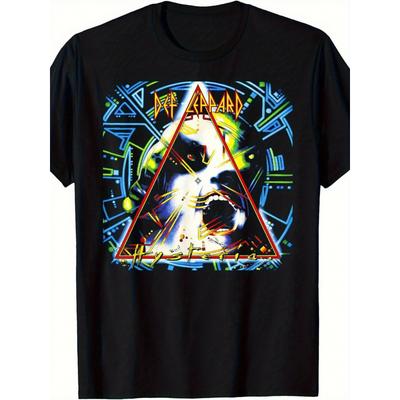 Vintage 80s Hysteria Album T-Shirt - Official Logo & Track List Print, Oversized Tee, Soft Breathable Music Fan Gift for Concerts & Retro Style