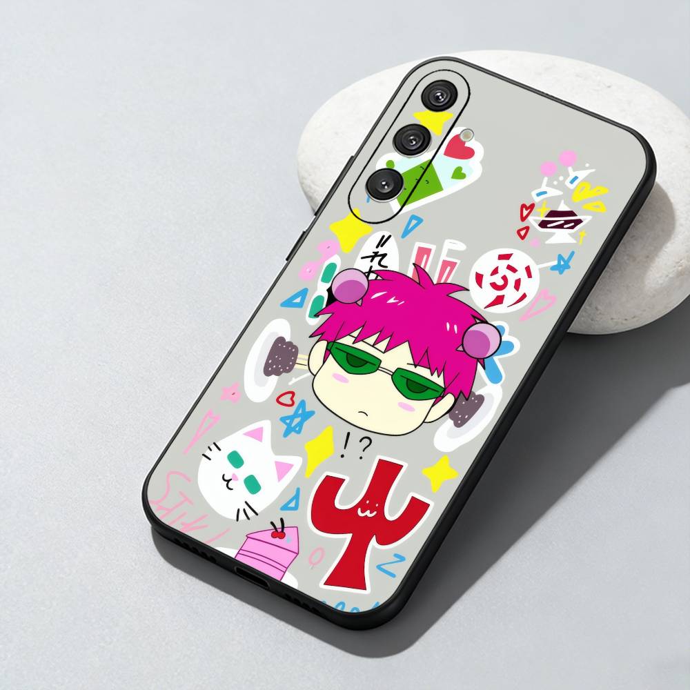 Saiki-K k-Kusuo Anime Phone Case For Samsung Galaxy A73,A72,A71,A70,A52,A51 Others Soft Black Cover