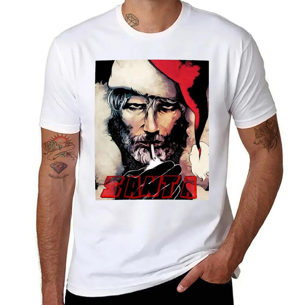 Santa T-Shirt Oversized T Shirt Blanks Clothing Funny Meme T-shirts Men T Shirts High Quality