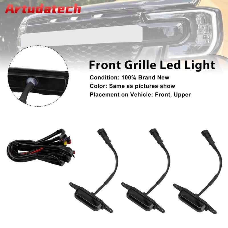 Artudatech White Led Light Front Bumper Grille Fit Ford Ranger Next Gen Wildtrak -2025 2024
