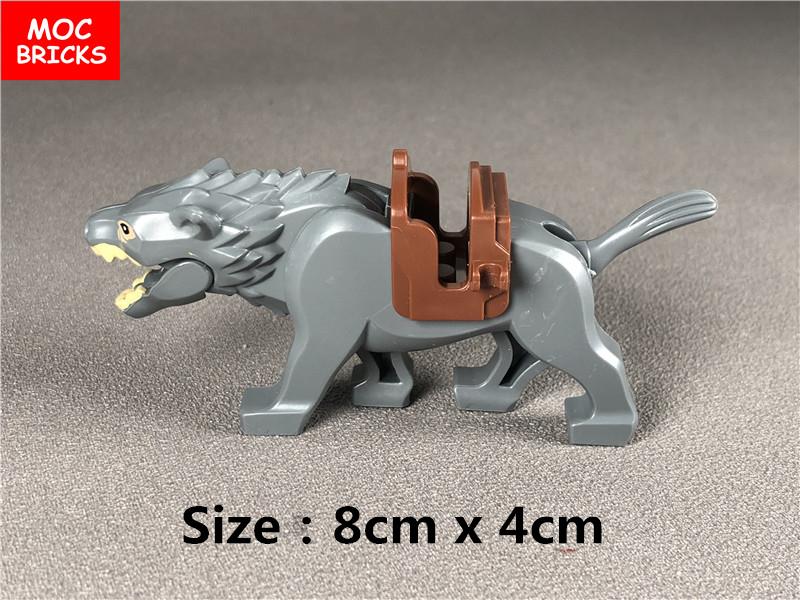 Non-Toxic Moc Bricks Diy Animal Wolf Action Figure Accessories Educational Building Blocks Assembled Toys Kids Gifts