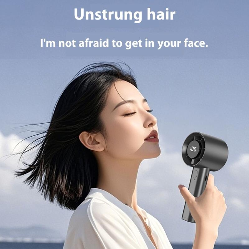 Handheld Mini Fan USB Rechargeable 100 Speed Quiet Desk Fan Portable Cooling Fan for Indoor Outdoor Use Birthday Gift