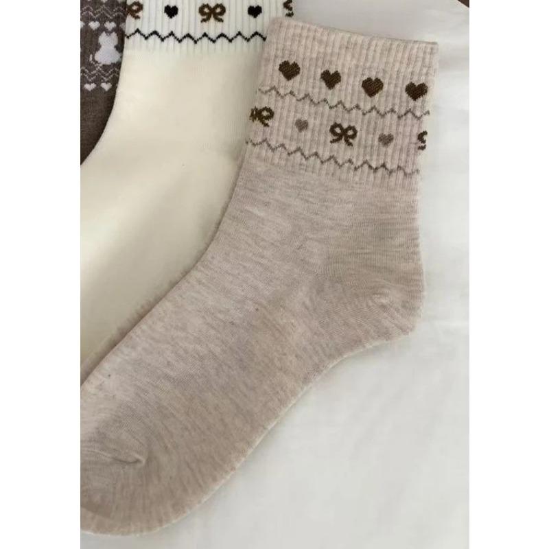 

Женский осенне-зимний тренд ретро бант собака в трубе махровые носки 1 pair