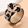 1PC Elegant Long Geometric Leopard Print Women's Bracelet, PU Leather, Daily Wear