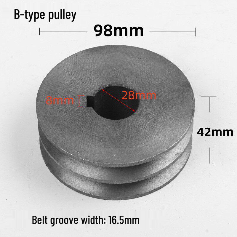 Motor Pulley: Double Groove A Type, 72MM Diameter, 24mm Inner Hole, for Cutting Machine Parts, Set of 400