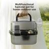 1Pcs Portable Hamster Travel Cage Lightweight Chinchilla Carrier Box With Handle Breathable Hamster Habitat With Water Bottle