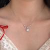 Zircon Pendants Necklaces For Girl Luxury CZ Fine Jewelry Gift Female Wedding Gift