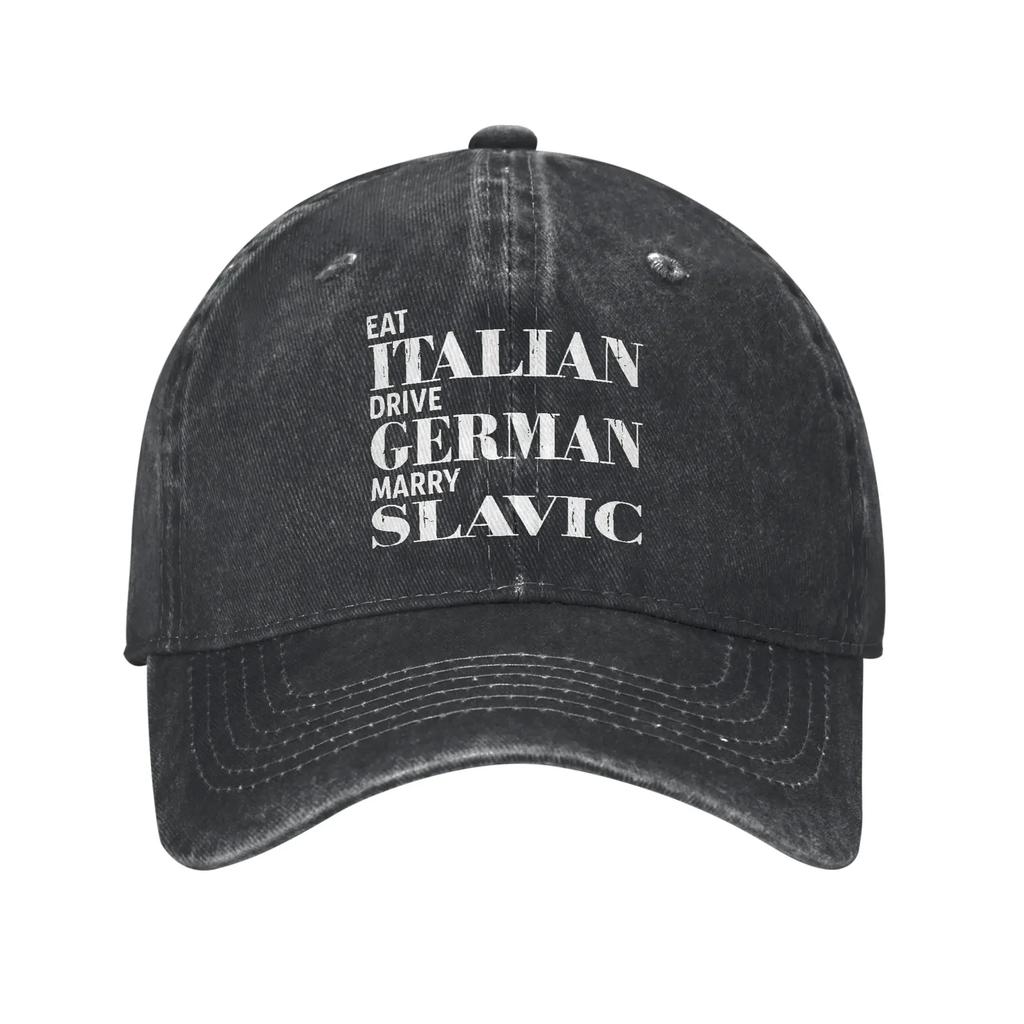 Eat Italian Drive GerUnisex Marry Slavic Merch Baseball Caps Unisex Fashion  Hats Cap Adjustable Trucker Hat