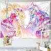 Cartoon Pink Anime Girl Tapestry Boho Kawaii Art Minimalistyczny Wiszący Na Ścianie Pokój Dziecięcy Wystrój Sypialni