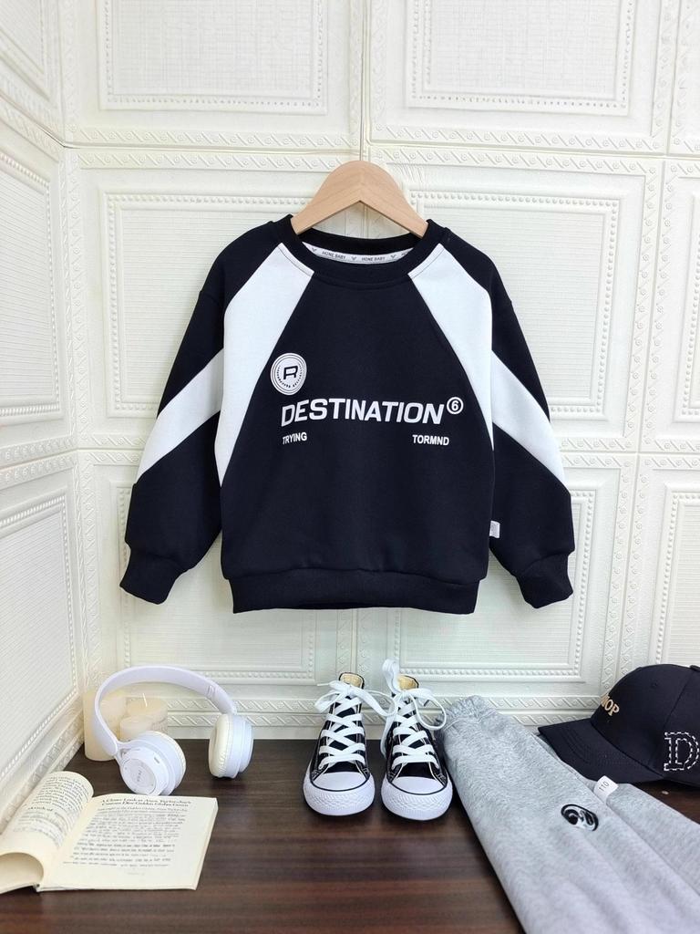 Boys' Trendy Korean Style Raglan Color Block Sweatshirt A-04