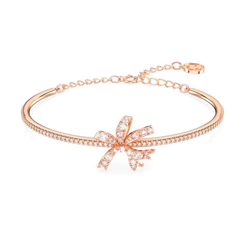 Swarovski Bow, fashionable, versatile, trendy and exquisite Volta gold-plated bracelet for women 5647565 золотой