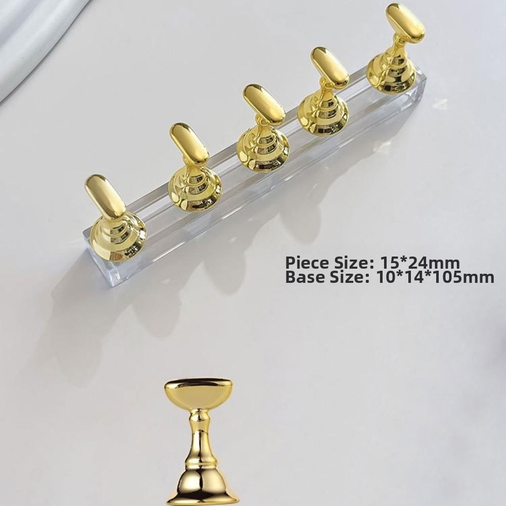 5Pcs Crystal Base Magnetic Nail Art Holder Reusable Nail Art Display Stand Nail Artists