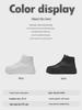 2024 Korean Style Men's White High-Top Sneakers: Autumn/Winter Casual Height-Increasing Sports Shoes