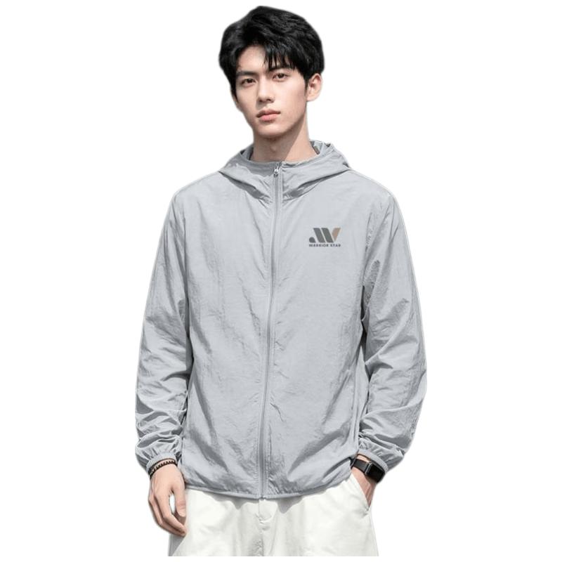 Warrior Men s Summer UV Protection Ice Silk Hooded Jacket M синий