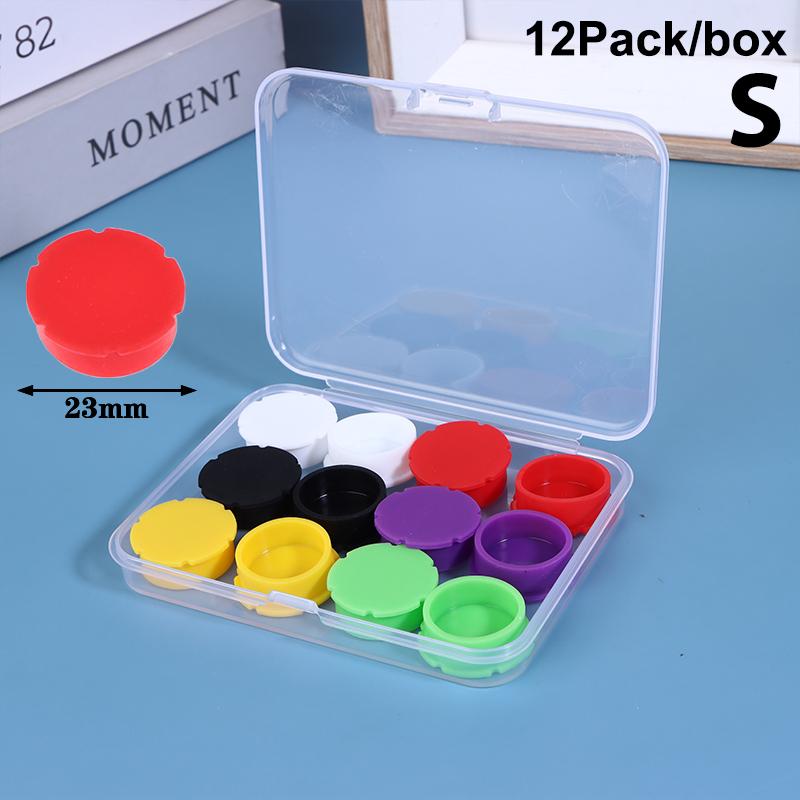 12/16/18Pcs 3/5ML Glass Vials with Protective Vial Caps Leak-Proof Dust-Resistant Lids Cover for Insulin Bottles - Flip Off Caps
