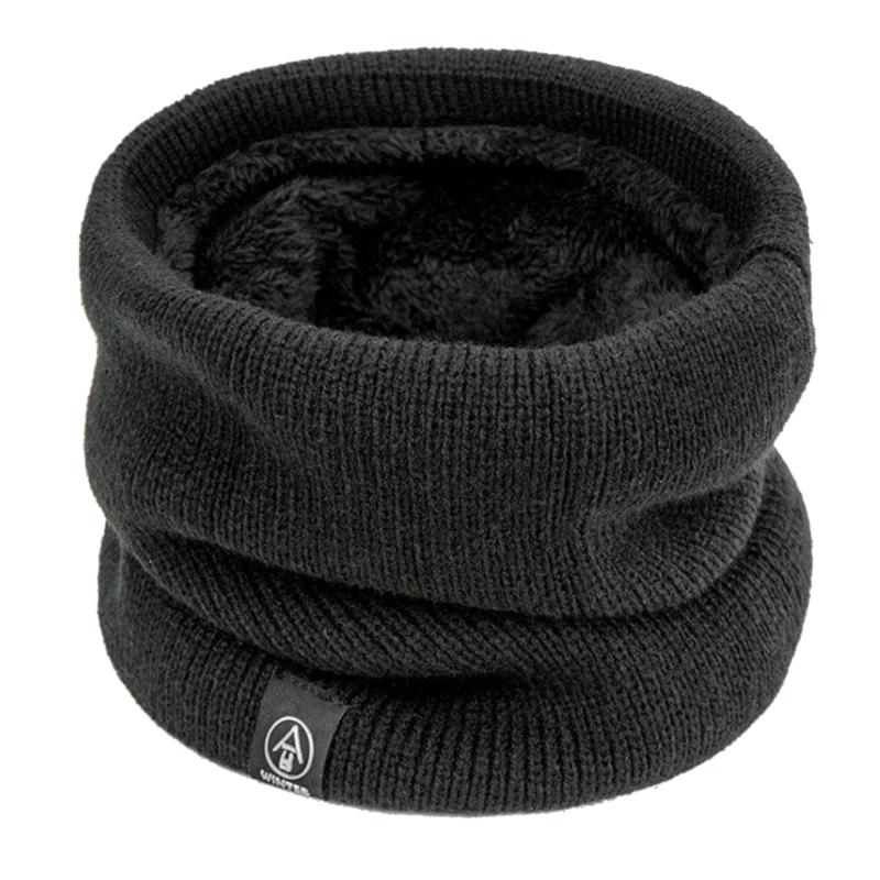 

Soft Knitted Neck Warmer Winter Skating Running Warm Scarves Neck Gaiter Face Cover Thick Windproof Scarves Durable чёрный