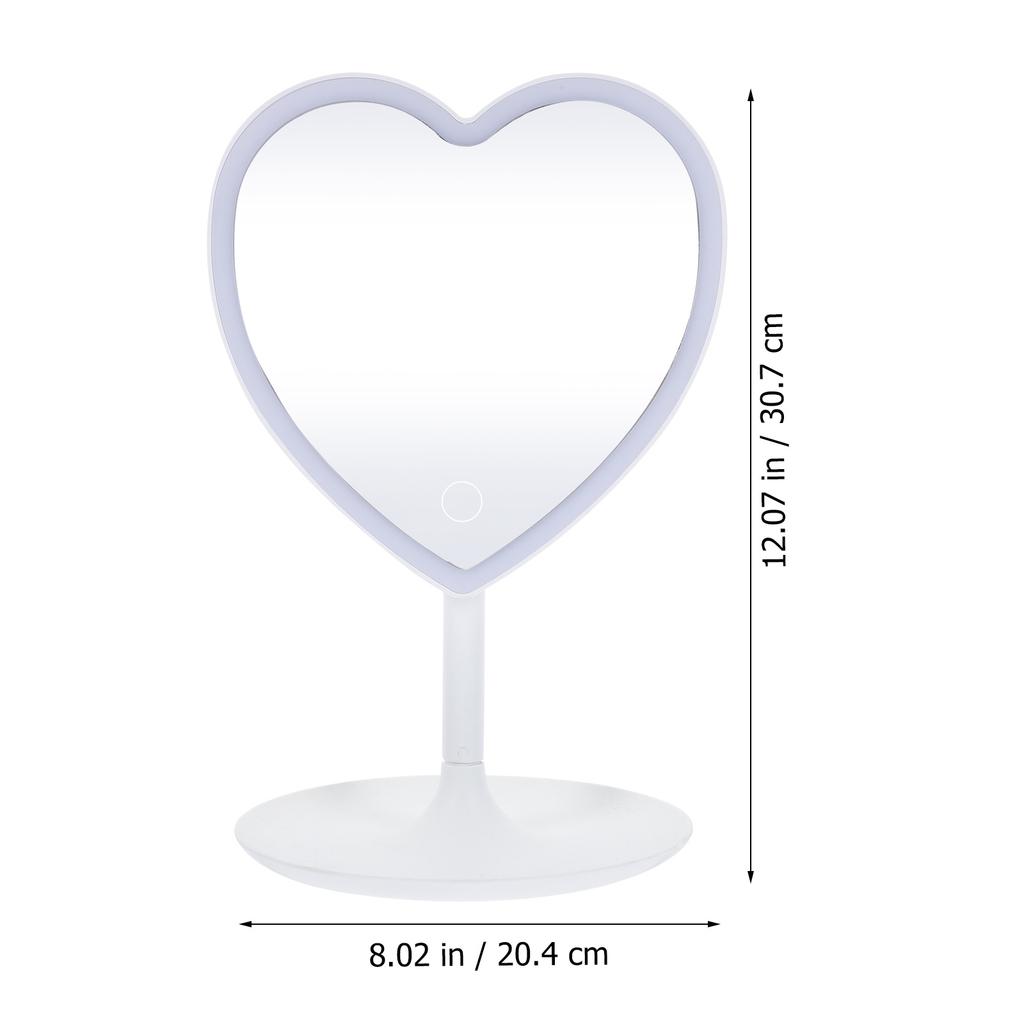 LED Make-up Form Tragbarer beleuchteter Schreibtisch-Spiegel Einstellbare Helligkeit für Make-up Rasur