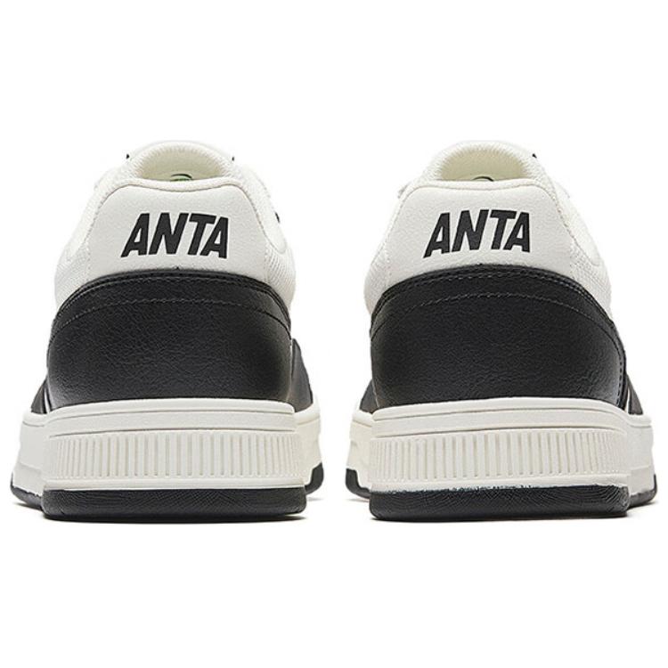 New Anta Anti-Slip And Wear-Resistant Coverage Low-Top Skateboard Shoes Women's Black White 122528012-2