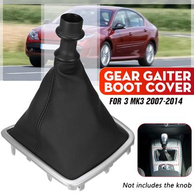 Car Manual Gear Shift Knob Gaiter Boot Cover Lever Shifter Handle Stick Boot Gaiter for Renault/Laguna III Mk3 2008-2015 5/6
