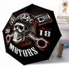 Motorcycle Brotherhood Emblem Outdoor Automatic Umbrella Compact 8-Rib Lightweight Durable Everyday Carry Umbrella Accessory Stylish Gift Women