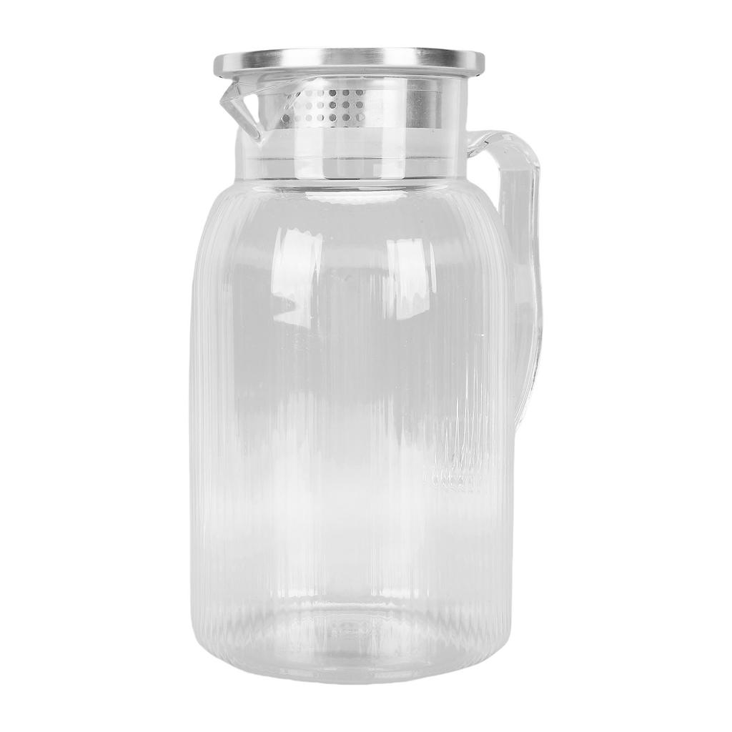 1500ml Klarer Acryl-Wasserkrug mit Deckel und Griff Eistee-Krug Getränkekrug für Saft Hausgemachtes Getränk Hitzebeständig