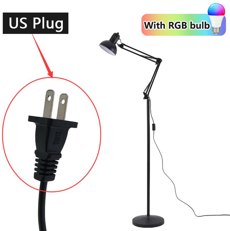 

MARPOU Современный светодиодный напольный светильник с длинной штангой, складной напольный светильник RGB Nordic, напольные лампы для защиты глаз, кабинет, гостиная, спальня, кабинет