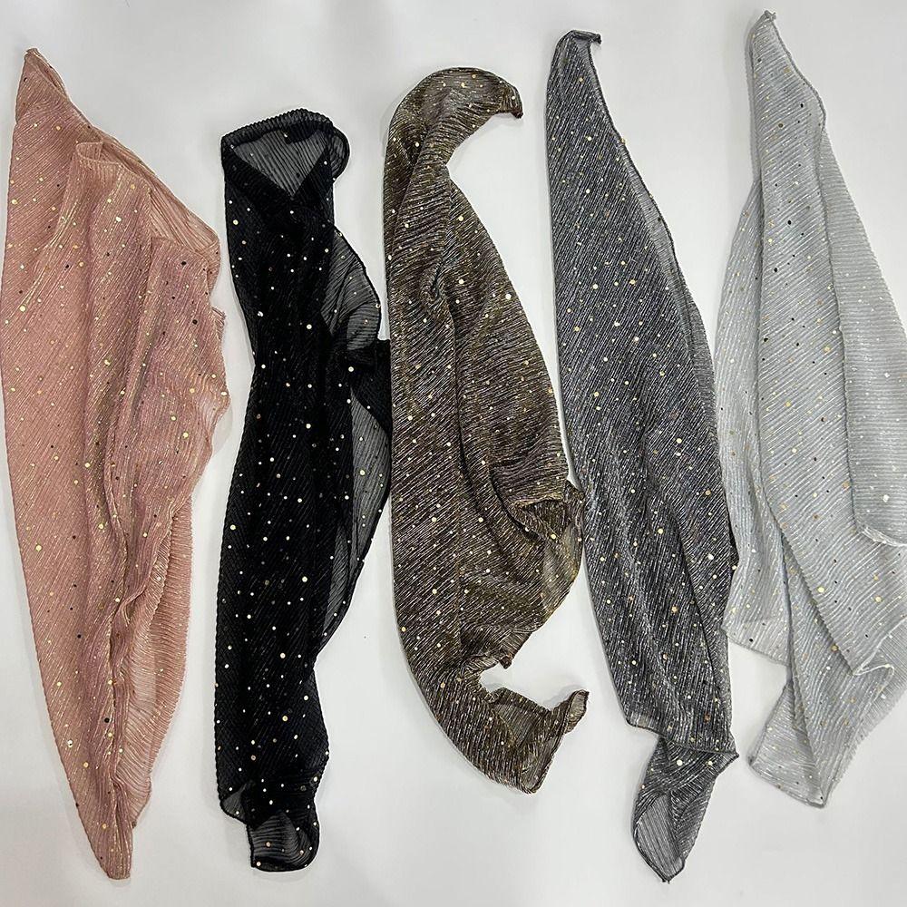 60cm*60cm Hairband Wrinkle Head Wraps Stylish Chemo Beanie Headwraps All Season