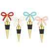 New Bowknot Wine Stopper Silicone Zinc Alloy Reusable Leakproof Bottle Plug Decorative Wine Saver For Home Bar Wedding Party