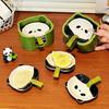 4/6Pcs Stackable Cartoon Panda Snack Dish Creative Mini Sauce Bowl Set  Table Decoration
