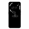 Nothing Phone 2A Luminous Hole TPU Soft Black Case with Simple Line Design
