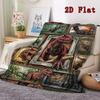 Dinosaur Collection 2D Flat Pattern Flannel Blanket, High quality All Seasons, Home Decor, Warmth and Comfort, Perfect for Christmas Gifts.