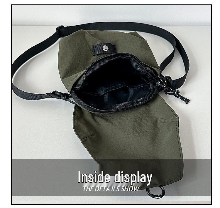 Japanese Style 2025 Casual Solid Color Mini Crossbody Phone Bag for Men and Women