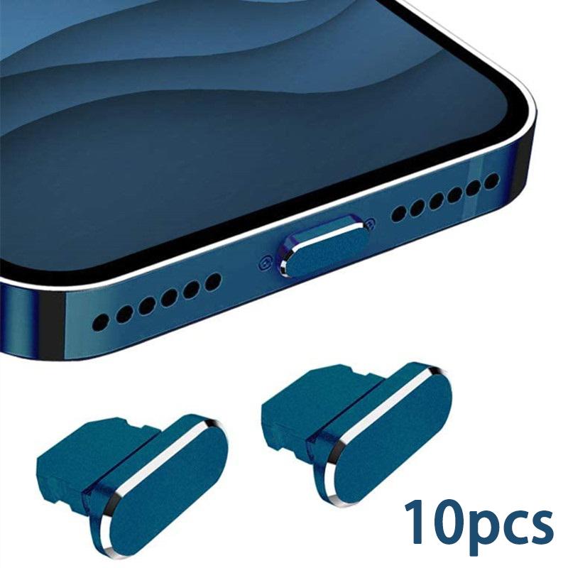 2-10pcs Luxury Metal Phone Dust Plug Anti-dust Charging Port Protector for iOS Apple IPhone IPad Airpods Dustproof Cover Stopper