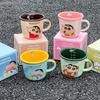 Buntstift klein neuer Becher Tasse Mädchen süßes Paar Wasserbecher Zuhause Frühstück Keramik Kaffeetasse Geburtstagsgeschenk