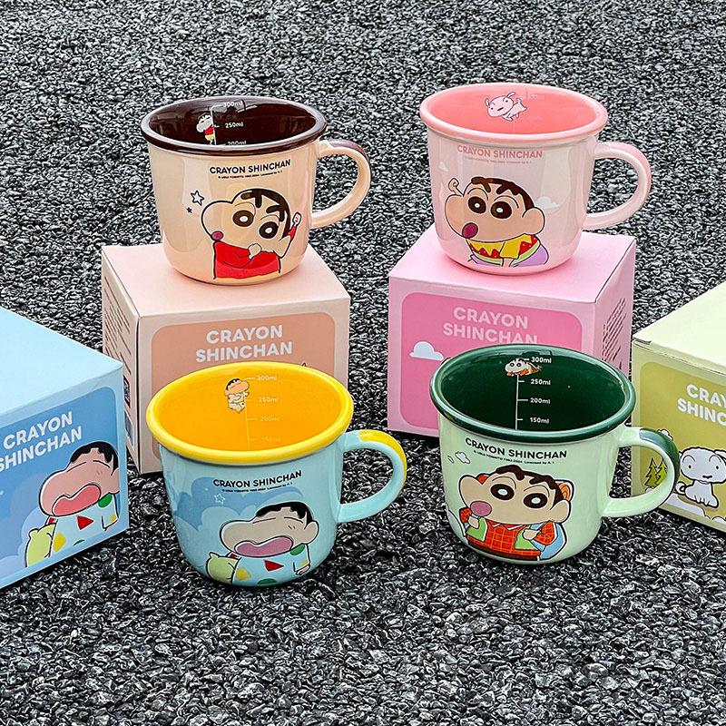 Buntstift klein neuer Becher Tasse Mädchen süßes Paar Wasserbecher Zuhause Frühstück Keramik Kaffeetasse Geburtstagsgeschenk
